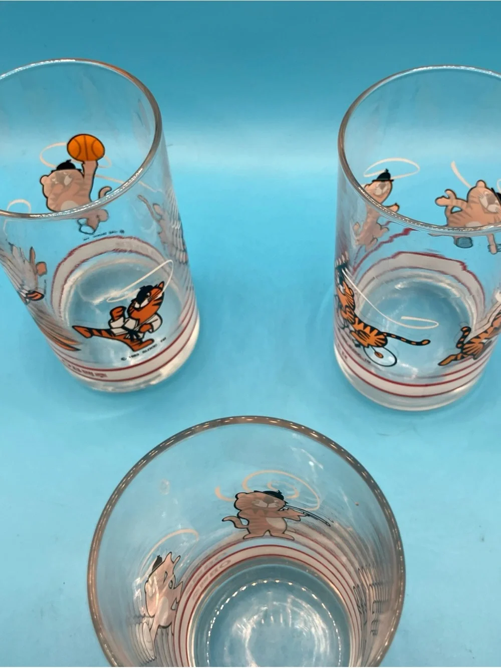 1983 Korean OB Beer Seoul Olympic Mascot Glasses 3
